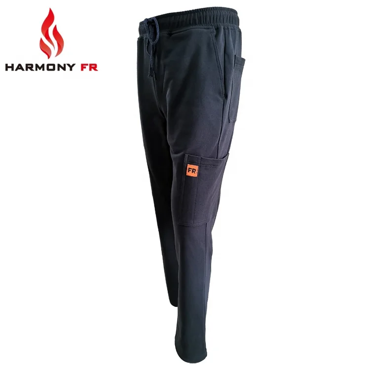 NFPA 2112 CAT 2 100% Cotton Flame Resistant Clothing Welding Mens Knitted Work Fire Retardant FR Fireproof Workwear FRC Pants
