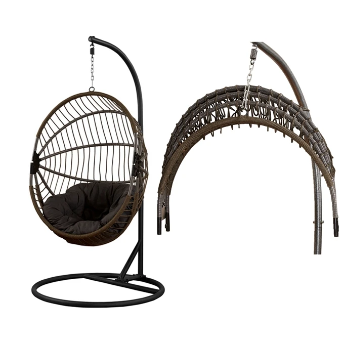 Manufacturers direct sale outdoor furniture patio swing egg chair folding hanging chair Rattan Egg chair