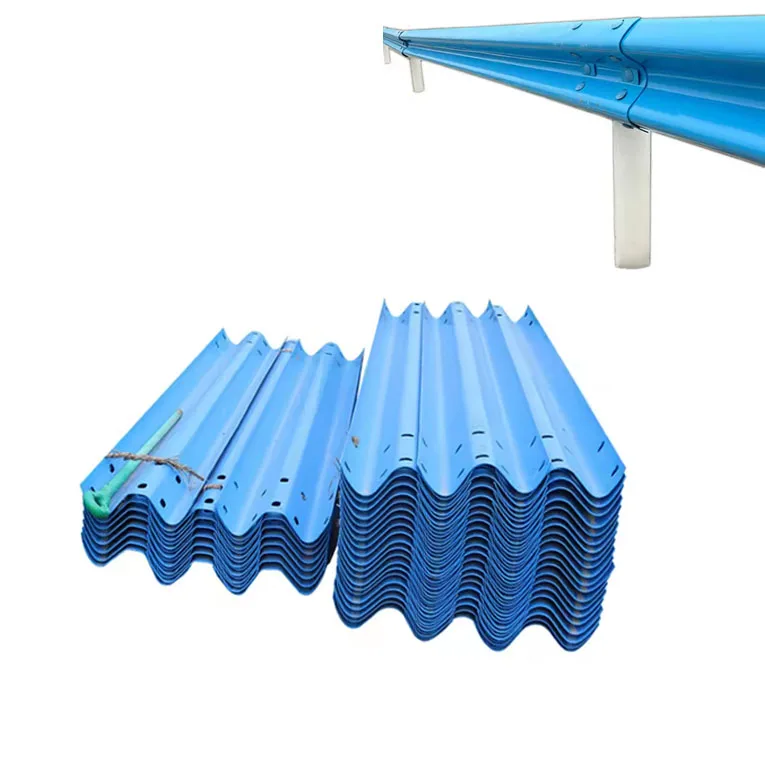 Customized Highway Guardrail Safety Guardrail 4320*310*85*3mm Traffic Barrier Blue Two Waves Beam Price Highway Guardrail