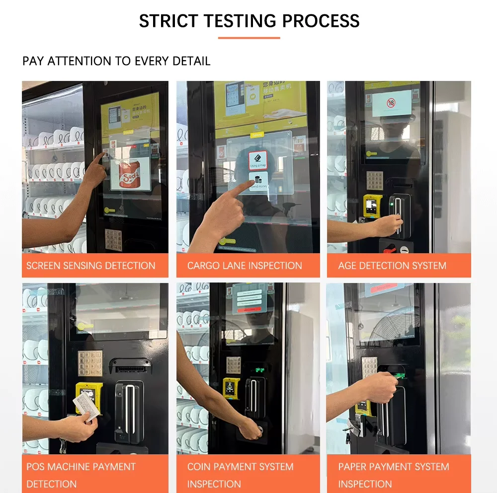 Best Value Smart 21.5 Touch Screen Drink And Snack Vending Machine With Cashless Payment Options And High Durability