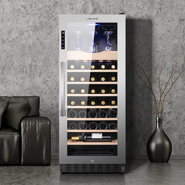 LANYI LZ-158L2 Custom 51 Bottle Compressor Fridge With Built In Single Zone Wine Fridge Coolers Domestic Wine Cellar