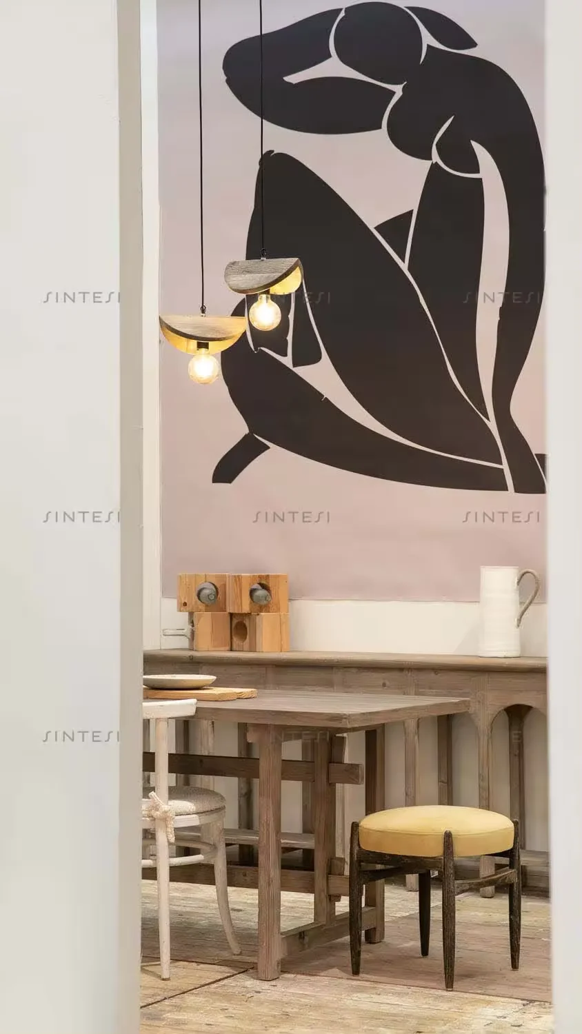 Arts and crafts style natural furniture lamp light wood lamp living room lamps