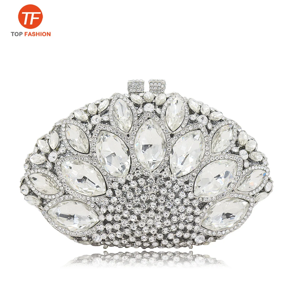 Expensive Crystal Rhinestone Party Box Clutch Evening Bag from Factory