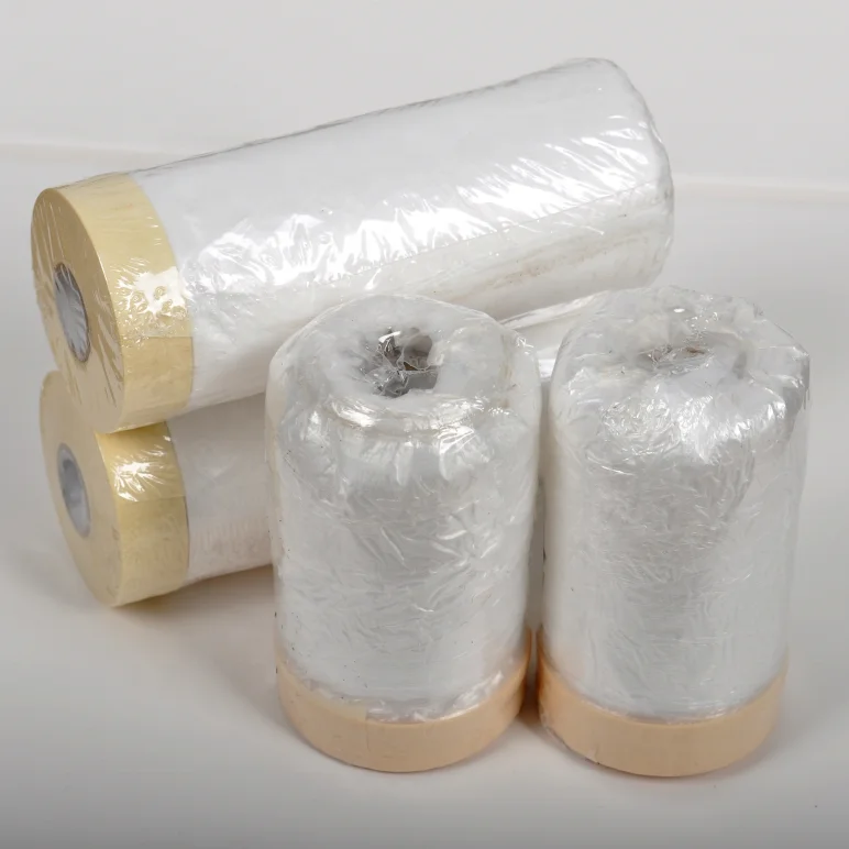 DIY paint protection plastic pre taped masking film