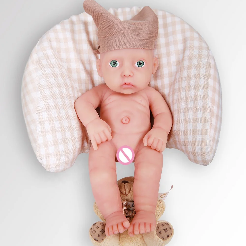 11 inch Super Cute Adorable Mini Reborn Baby Doll Full Body Soft Silicone