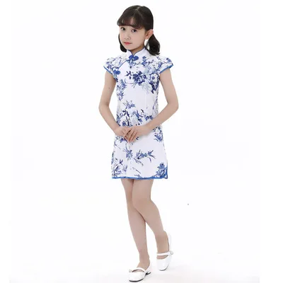 Традиционная одежда Qipao костюм платье для девочек традиционный Ципао Классическая старая мода китайские женщины этнический