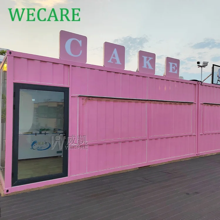 WECARE Custom Large Mini Portable Pop Up Barber Shop Display Modular Coffee Bakery Shop