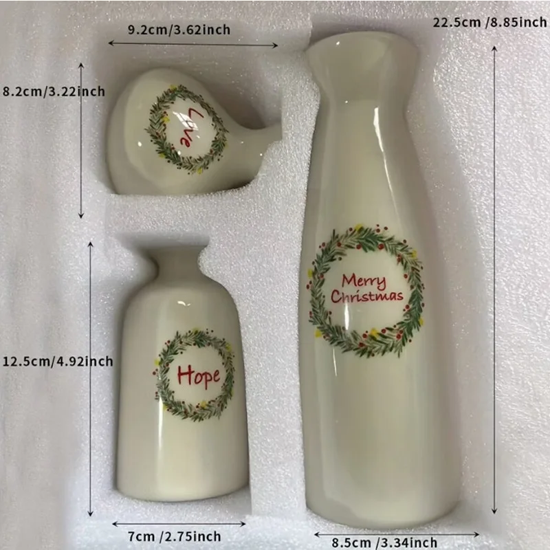 Ceramic Vase for Flowers Luxury New Arrival Table White Ceramic and Porcelain Vases for Christmas Party