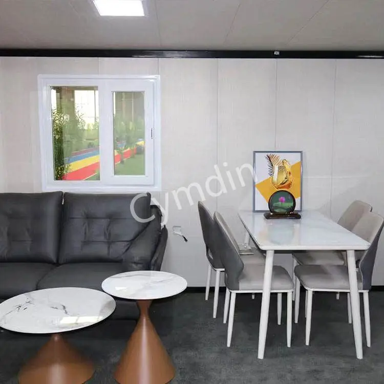 Cymdin Portable Double-Wing Folding Container House with Three Rooms for Temporary Living Solutions