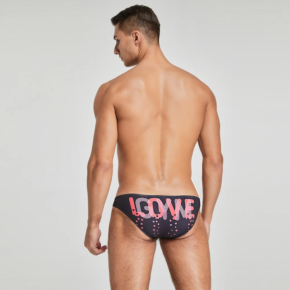 Customize various colors of youth fashion trend beach briefs men quick dry fitness swimsuit underwear