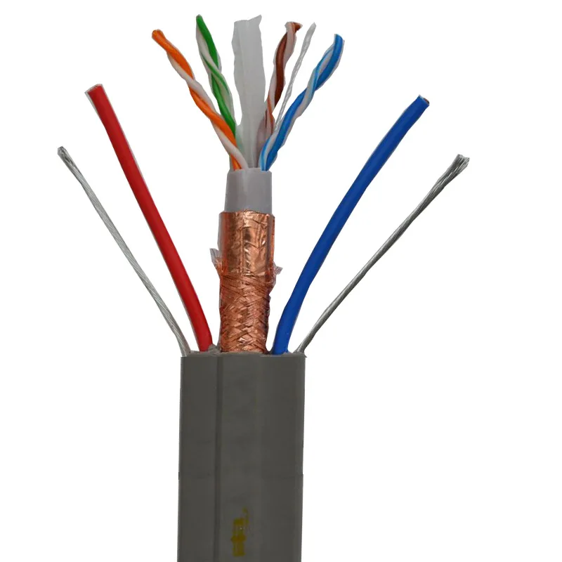 UTP Cat6e for elevator lift traveling flat cat6 cable CCTV cable for ip camera