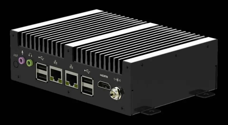  Промышленный компьютер встроенный безвентиляторный мини-ПК Intel J1900 i3 i5 i7 монтажная направляющая по
