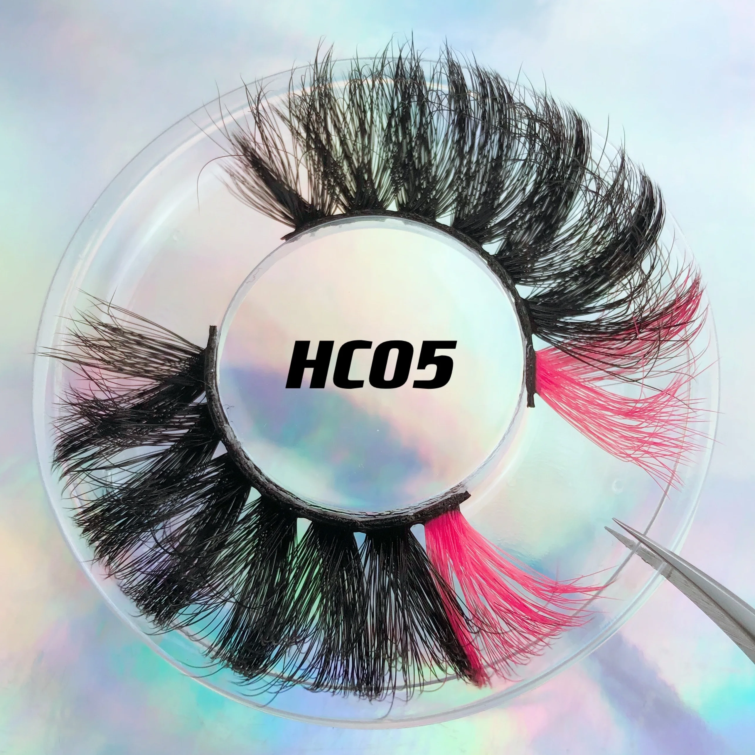 2022 New Styles Factory Faux Mink Strip lashes Wholesale Luxury Fluffy Black Cotton Band False Mink Color Eyelashes
