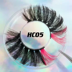 2022 New Styles Factory Faux Mink Strip lashes Wholesale Luxury Fluffy Black Cotton Band False Mink Color Eyelashes