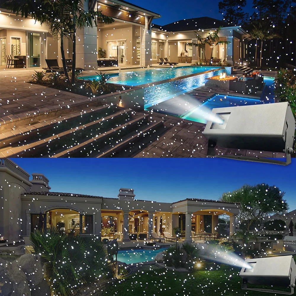 Уличная Белая лазерная лампа подсветка динамический парк водонепроницаемый Светодиодный прожектор для дерева 3 5 Вт ландшафтный сад светодиодный проектор снегопада