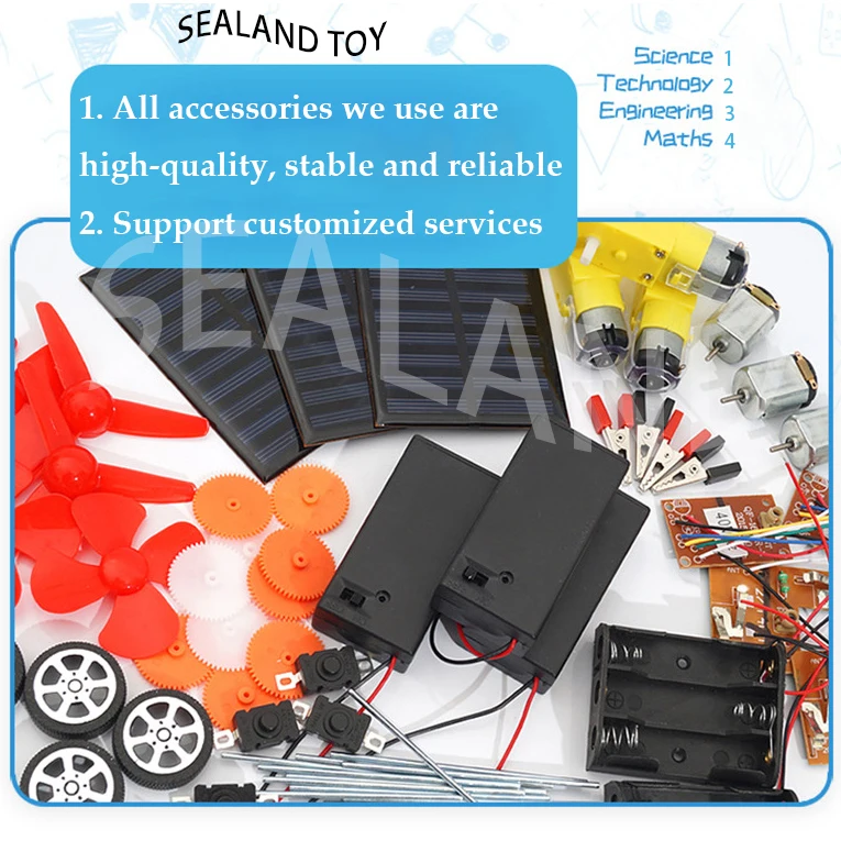 D-50C DIY Wind Power Generator Small Vertical Wind Turbines Motor Electricity Educational Building Toy Science Experiments Kits