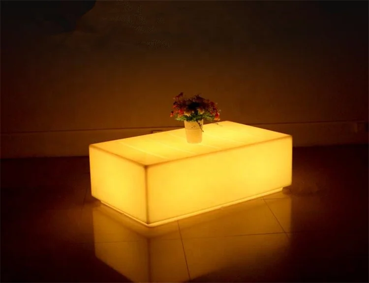 Outdoor modern Glowing Bar Furniture LED Light up Cocktail Table and Chairs Waterproof led Illuminated  furniture