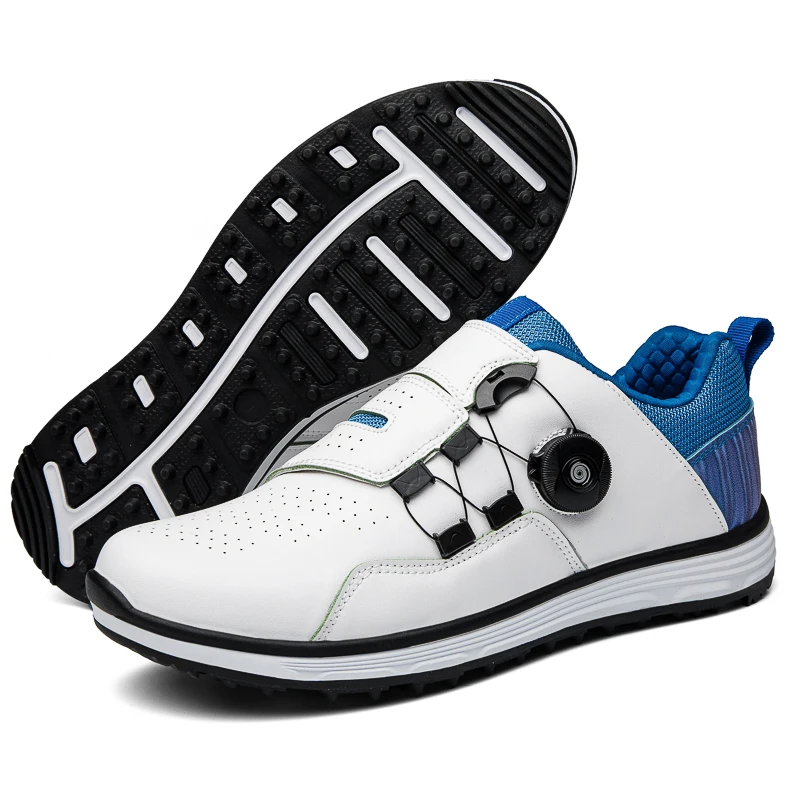 New Styles USA Export Factory Customize Men Leather Golf Shoes Factory Export Buckle Fitness & Cross-training Shoes 2023