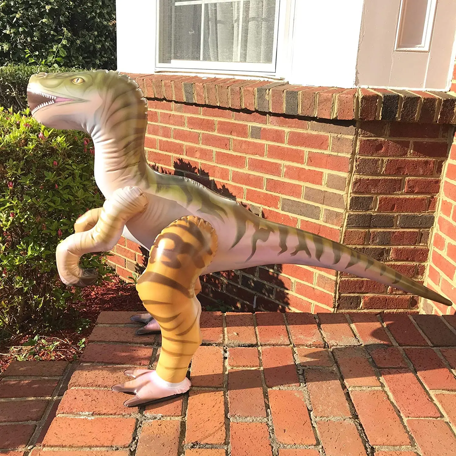 51 inch Inflatable Plush Velociraptor Raptor, Dinosaur World Jurassic Room  Party Favors Decorations