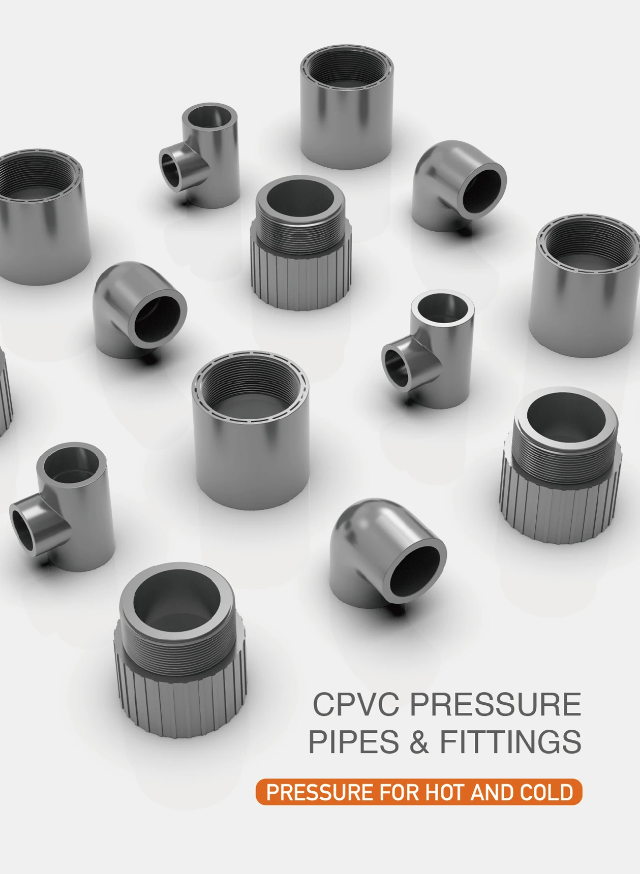 Plastic Pressure CPVC Pipe Fittings MALE ADAPTOR BRASS STANDARD SCH80