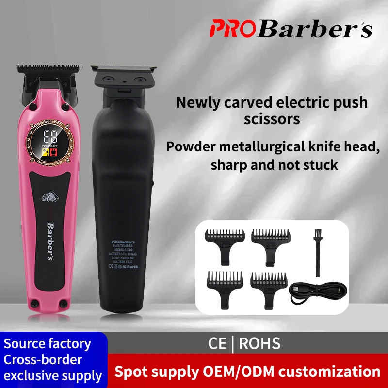 Factory Price Portable Electric Hair Trimmer Wireless LCD Display Clipper Blade Hair Cutting Machine For Men