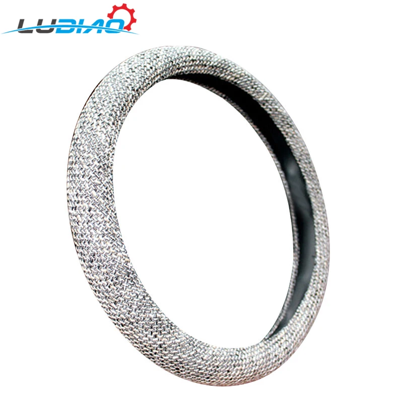 
Hot leather steering wheel car steering wheel cover environmentally friendly breathable linen universal car grip cover 