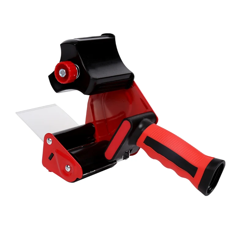 Новый продукт на заказ 2-дюймовый черный красный клейкий портативный диспенсер для металлической упаковочной ленты