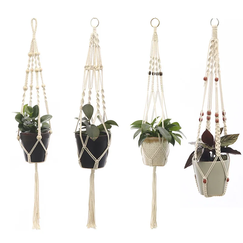 Macrame Plant Hanger,handcraft cotton decorative macrame plant hangers from china factory