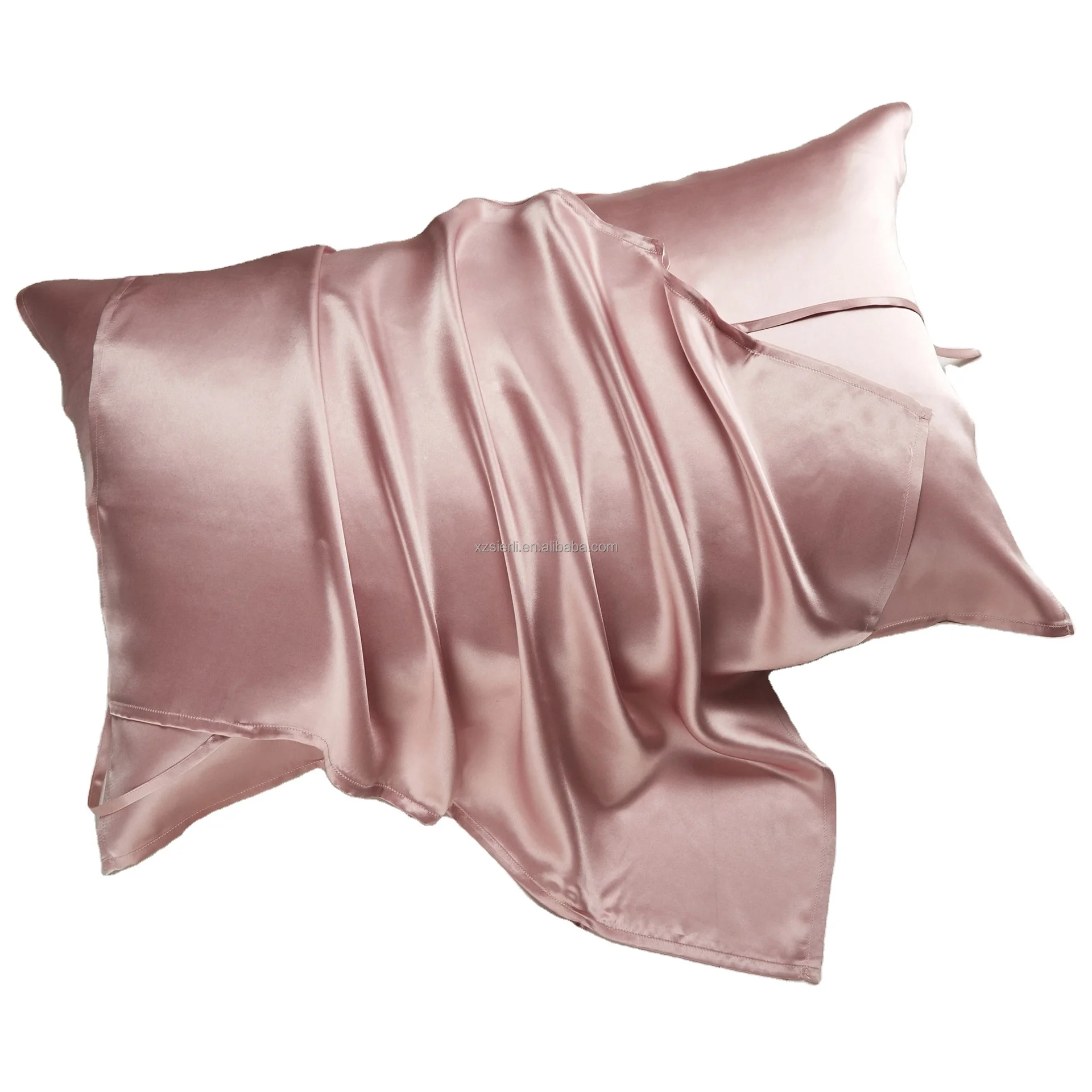 16mm 19mm mulberry light luxury One-sided with Ribbon Ties at the Backside 100% Silk Pillow Towel