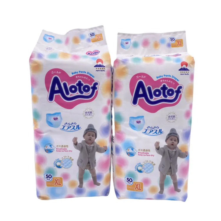 ALOTOF Wholesale Price Baby Diapers High Absorbency Disposable Baby Training Pants Pampering From China