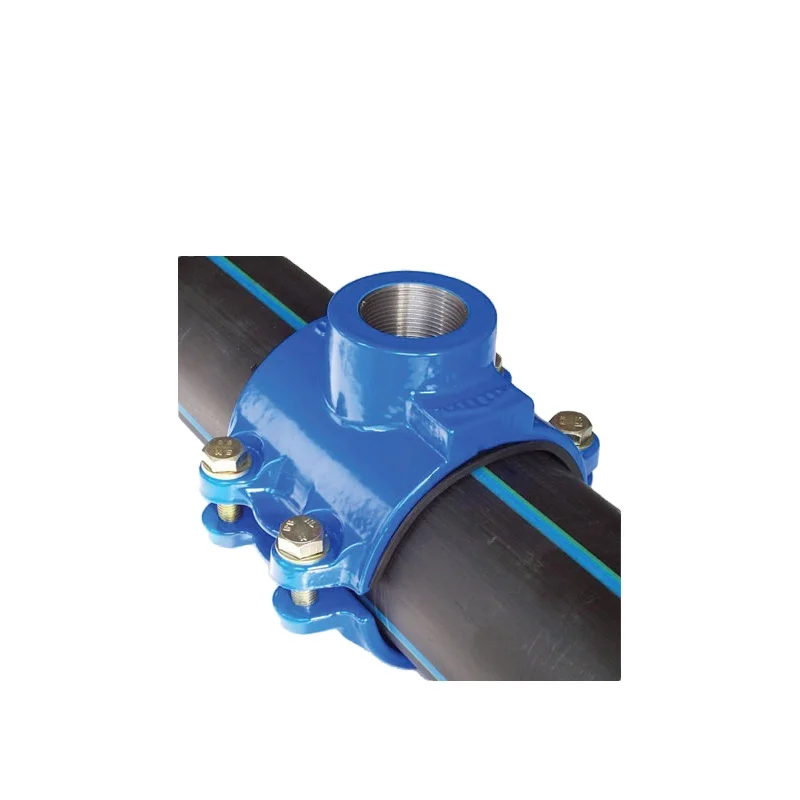 Chinese Valve Manufacturer Price Ductile Iron Tapping Saddles PN16 Customizable for PVC and PE Pipes