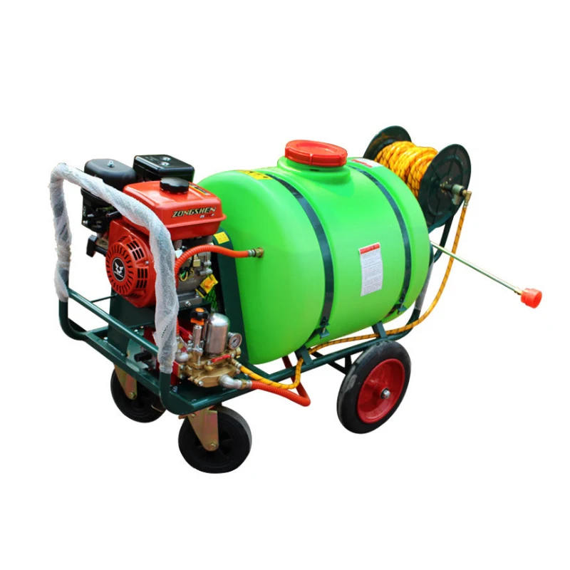 Large capacity 120L gasoline power  handle handcart type Atomizer Disinfection Machine Sanitize Sterilizer agricultural Sprayer