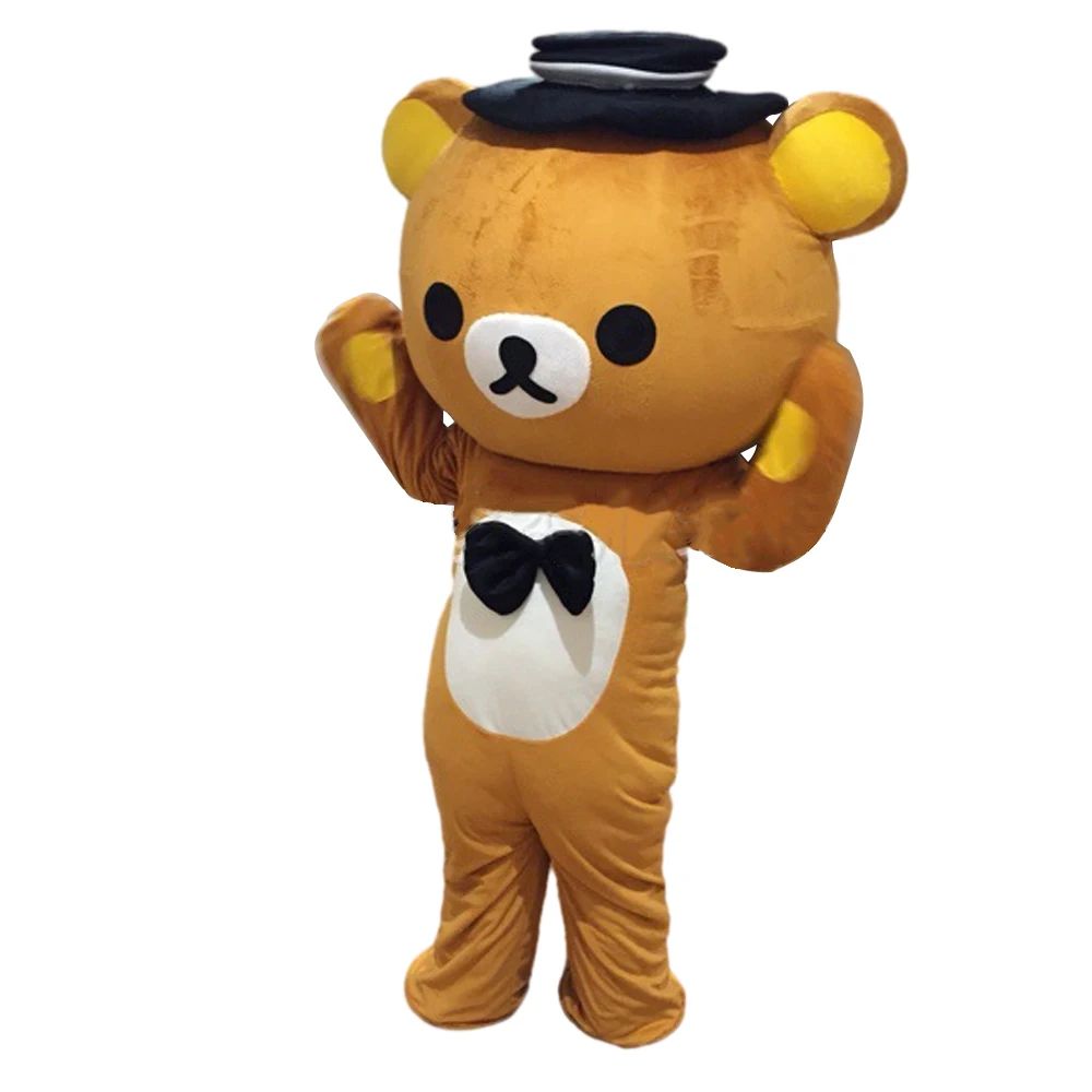 Custom Cartoon Character Navy Rilakkuma Cute Bear Mascot Costume  Animal Halloween Party Mascot Suit  Fancy Dress