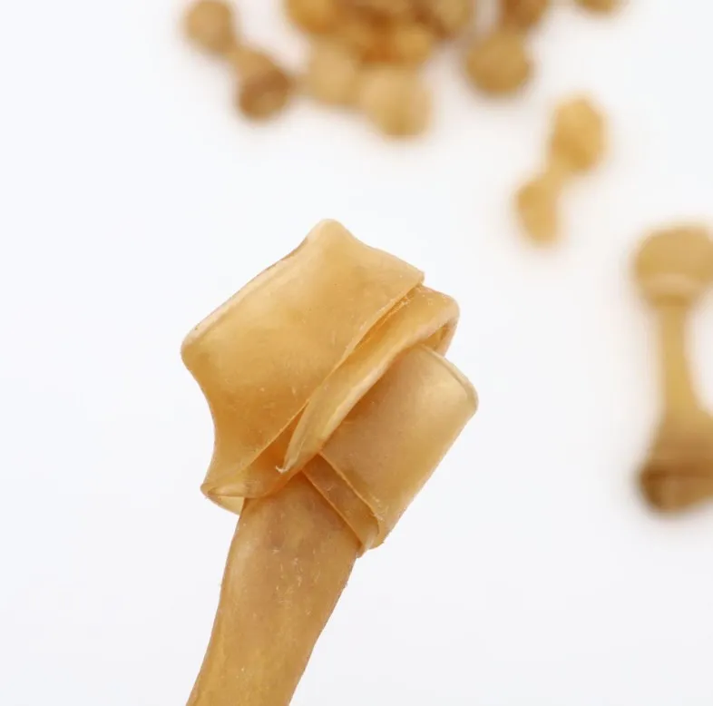 Natural Rawhide Knot Bone Healthy Cowhide Knotted Bone Dog Chew Treats Natural Dog Treats TOY