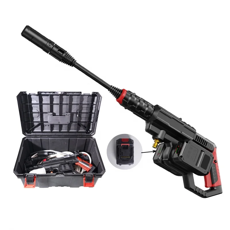 2024 The Newest  Style Wireless  Portable Brushless Pump 21V  With Two Battery Packs Car Washer Gun