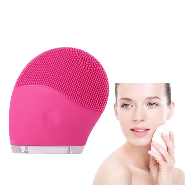 Private label waterproof sonic face exfoliating brush electric silicone facial cleansing brush