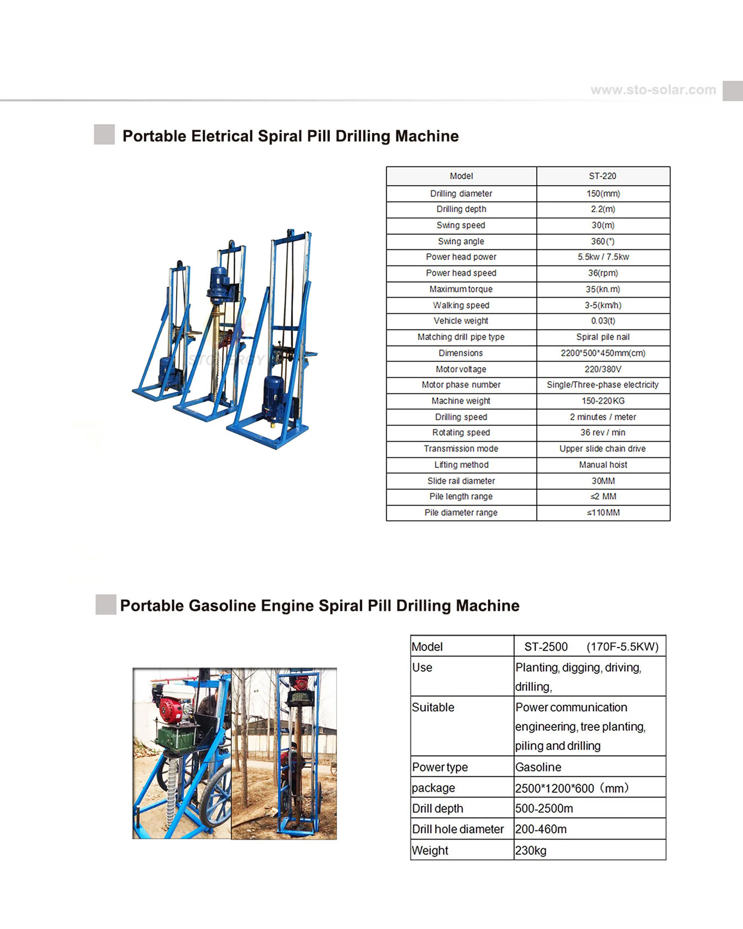 Hot Selling Portable Drilling Rig/ Small Drilling Machine/Crawler Mounted Solar Pile Driver ground screw spiral piling machine