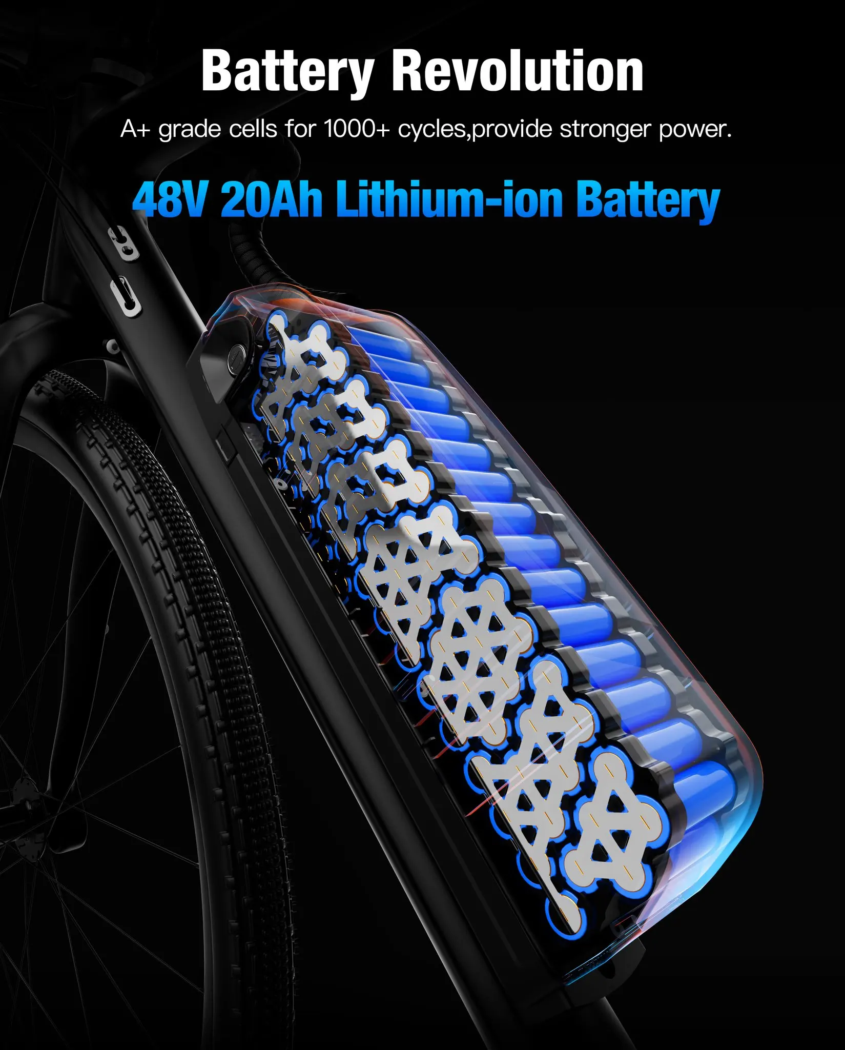 48 Volt Ebike BatteryBattery Pack 10Ah 14Ah 17.5Ah 20Ah E-bike Lithium Li-ion Battery for 0-1000W Motor with Charger