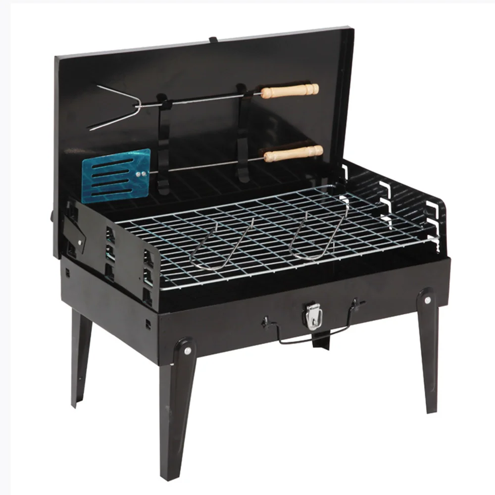 Portable Outdoor Barbecue Grill High Quality,China Manufacture Cube Stainless Steel Foldable Camping Bbq Grill/