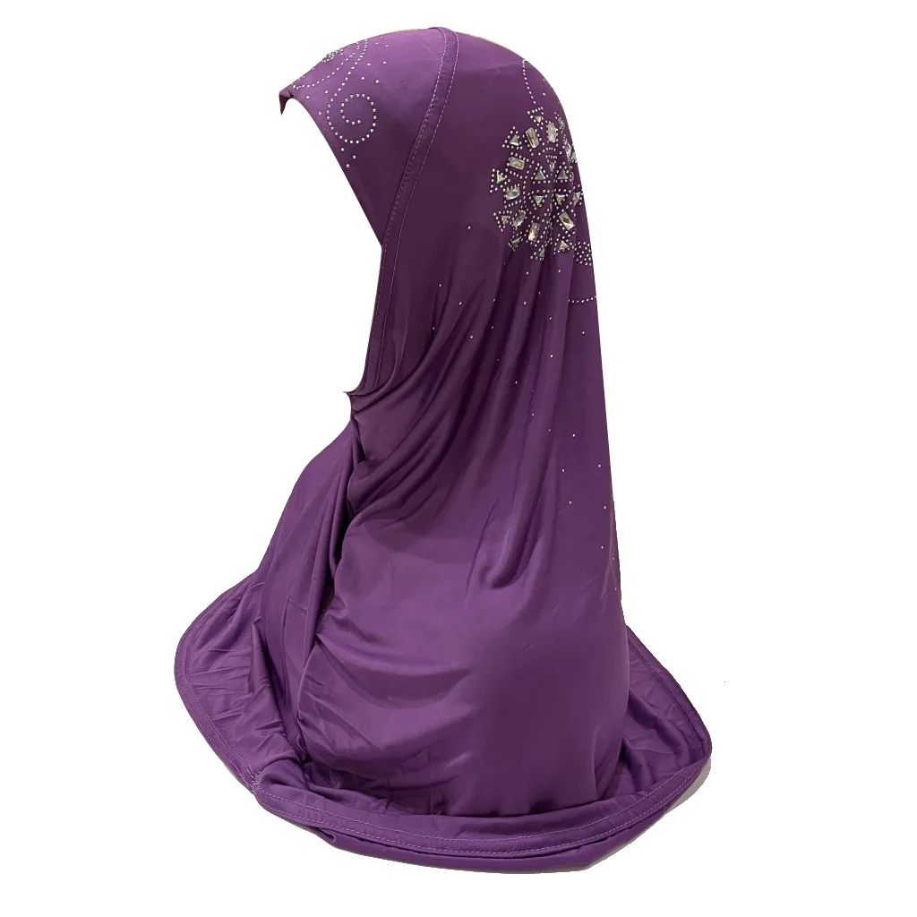 Ice silk side drill scarf muslim women hijab with designer head scarf for muslim women summer scarf palestine