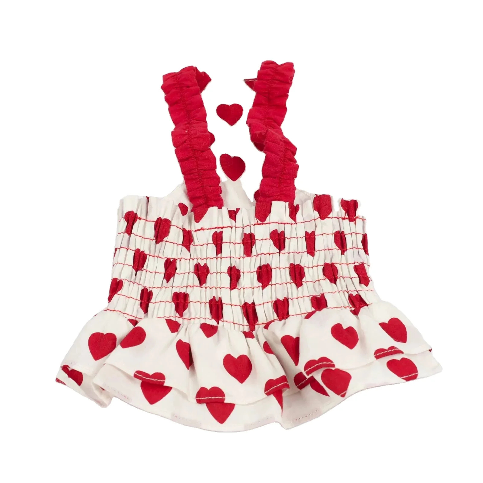 Spring and Summer new cute pet dress heart sweet Pet skirt Factory direct sales dogs and cats clothes