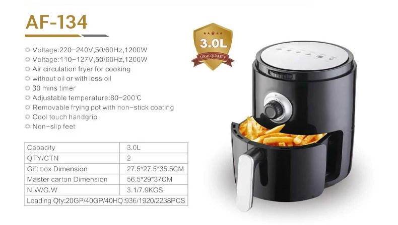 OUGUANXUAN customize air fryer accessories freidoras silver crest air fryer pressure cooker air fryer friggitrice ad aria