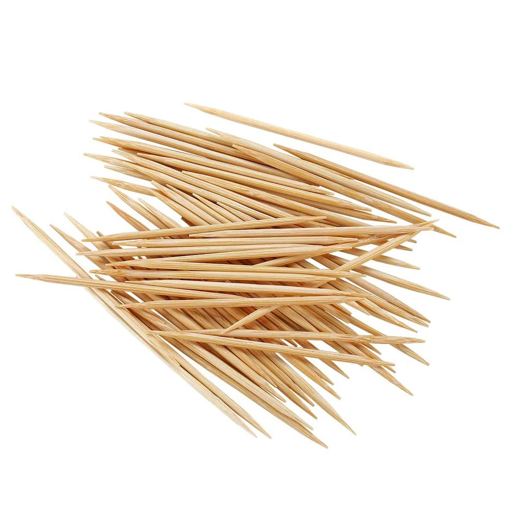 Custom-Printed-Toothpick Smooth A Grade 2.2*65mm Fruit Double Point Birch Wood Toothpick Zahnstocher