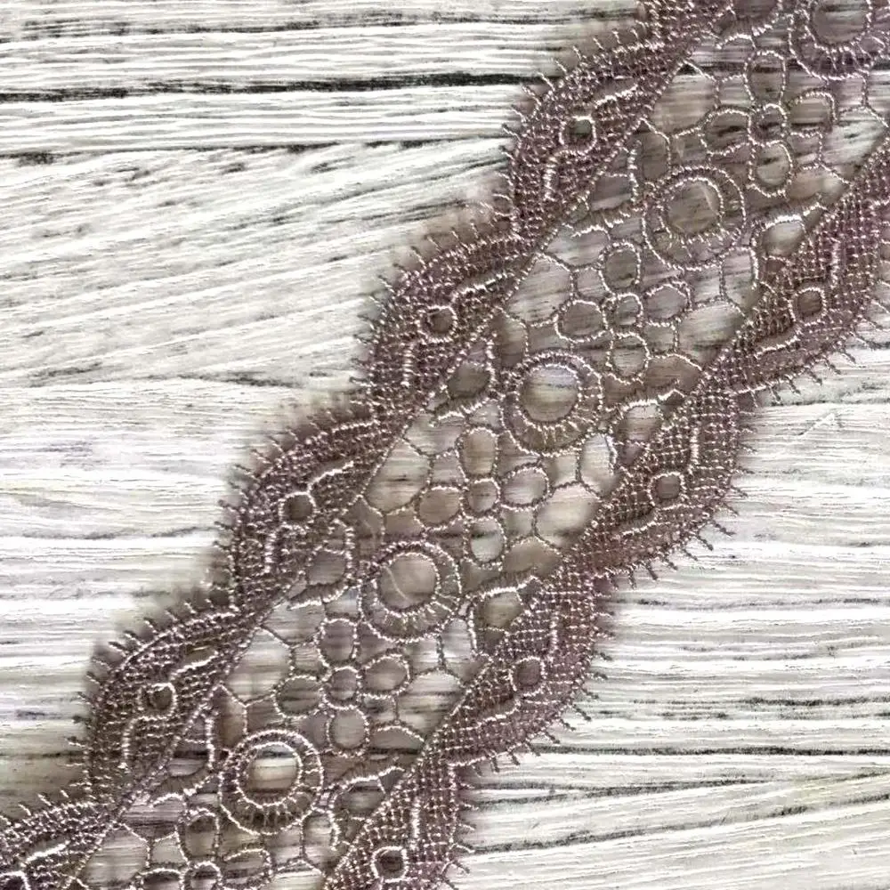 Huge stock Golden Chemical Polyester Wholesale Lace Trim