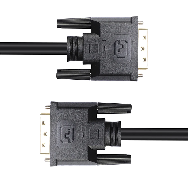 High Speed 1.8M Optic Fiber Cable Dvi-i Dual Link Data Cables DVI Cable With 24k Gold-plated Connectors
