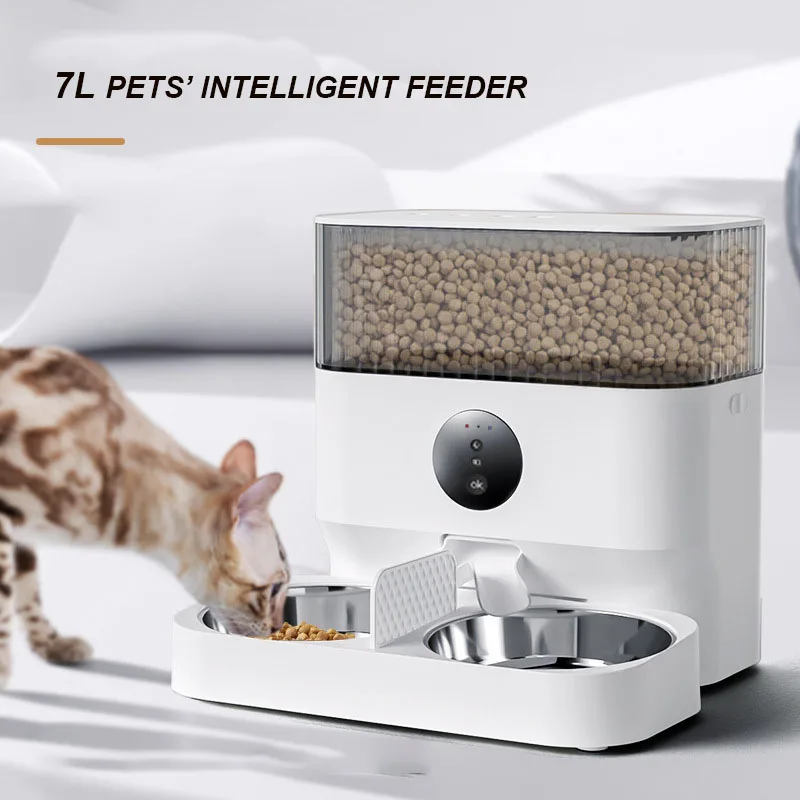 New Wifi Camera 7l Remote Control Automatic Auto Cat Dog Intelligent Timer Smart Pet Feeder