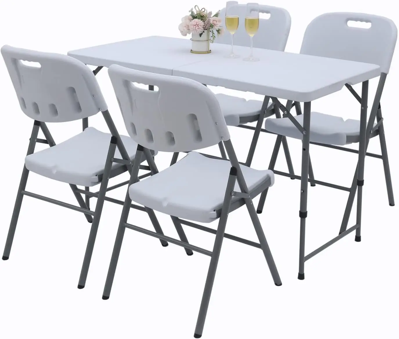 Factory wholesale HDPE portable table Plastic folding table A long conference table for Outdoor stall