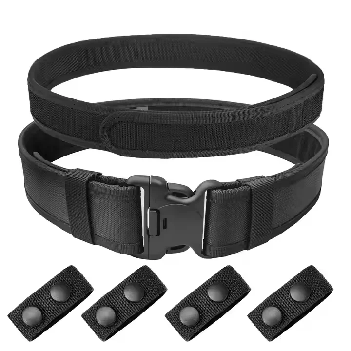 Factory OEM Custom Logo Black Combat Tactical Duty Belt Set Nylon Utility Uniform with Buckle Defense Equipment for Security