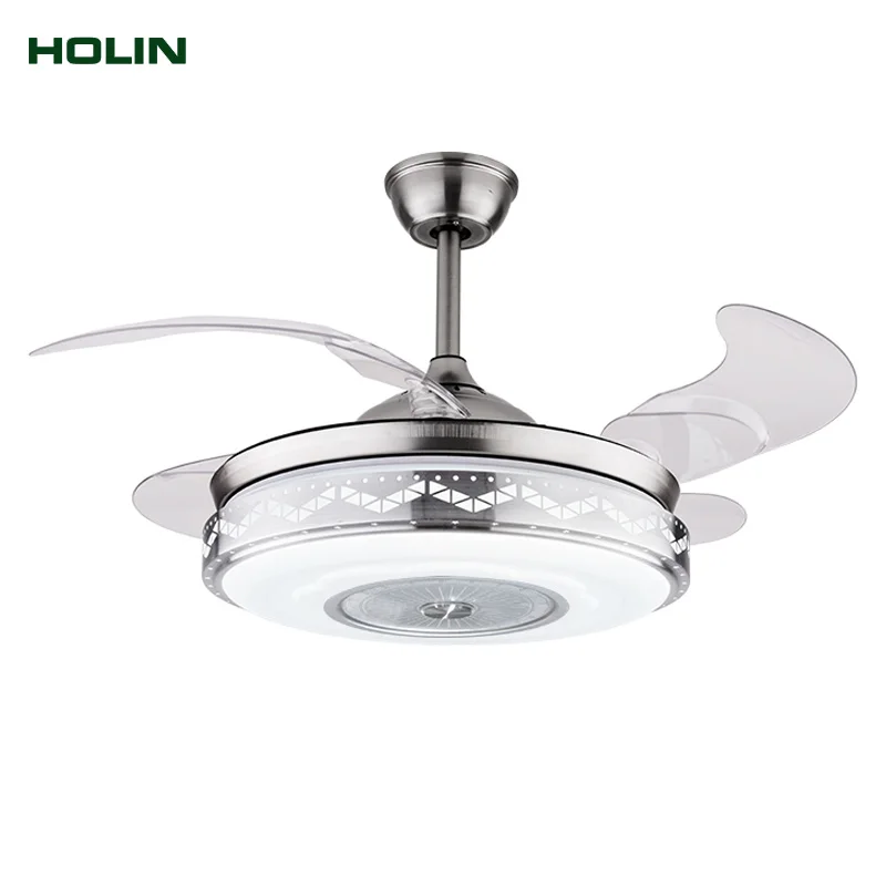42 Inch Ceiling Fan Invisible With Light Cool Air Sealing Fan Electrical Appliances Selling Fan Ceiling Lamp factory direct sale