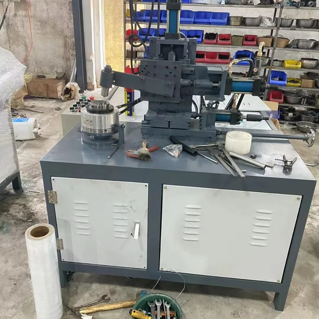 Full-automatic round tube flanging machine Diameter 8-25mm metal tube flanging machine Vehicle Parts Steel Tube Trimming Machine